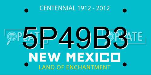 5P49B3 New Mexico License Plate