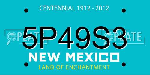 5P49S3 New Mexico License Plate