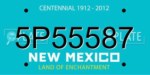 5P55587 New Mexico License Plate