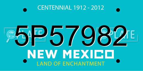 5P57982 New Mexico License Plate