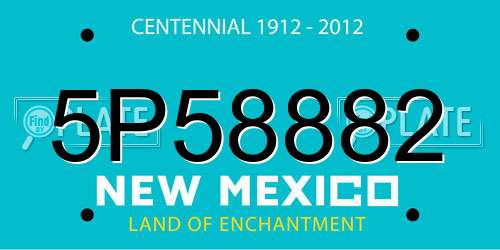 5P58882 New Mexico License Plate