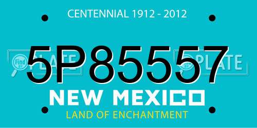 5P85557 New Mexico License Plate