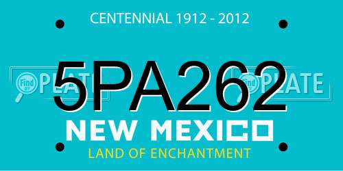 5PA262 New Mexico License Plate