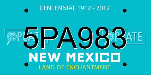 5PA983 New Mexico License Plate