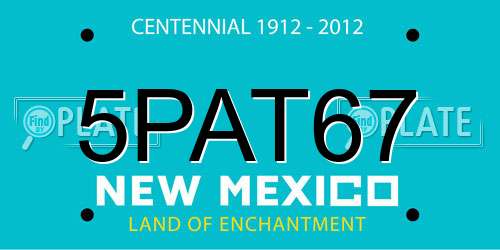 5PAT67 New Mexico License Plate