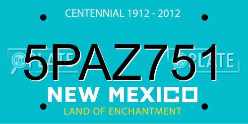 5PAZ751 New Mexico License Plate