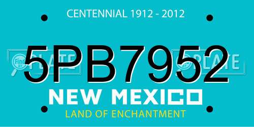 5PB7952 New Mexico License Plate