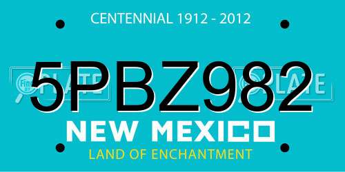 5PBZ982 New Mexico License Plate