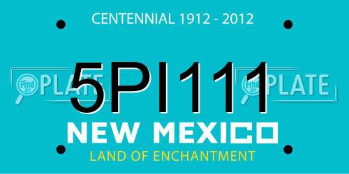 5PI111 New Mexico License Plate