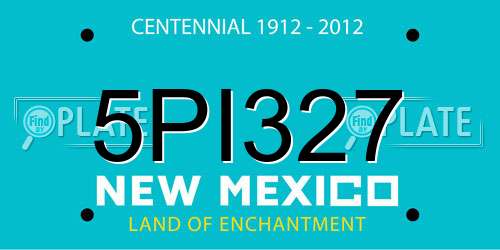 5PI327 New Mexico License Plate