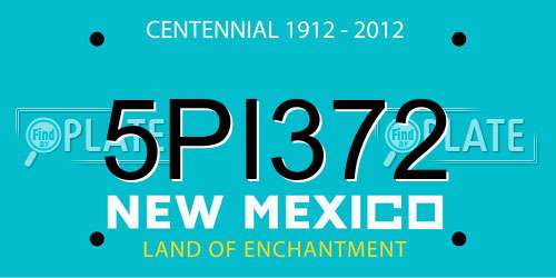 5PI372 New Mexico License Plate