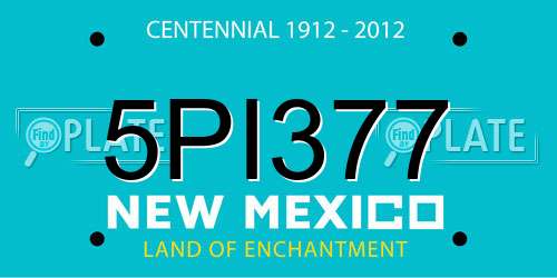5PI377 New Mexico License Plate