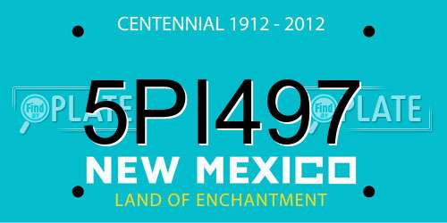 5PI497 New Mexico License Plate