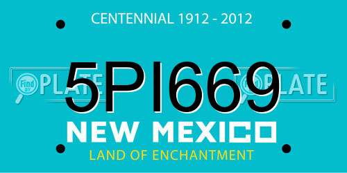 5PI669 New Mexico License Plate