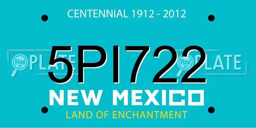 5PI722 New Mexico License Plate