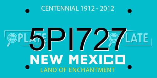 5PI727 New Mexico License Plate