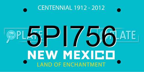 5PI756 New Mexico License Plate