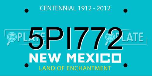5PI772 New Mexico License Plate