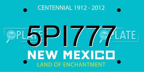 5PI777 New Mexico License Plate