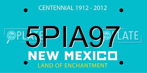 5PIA97 New Mexico License Plate