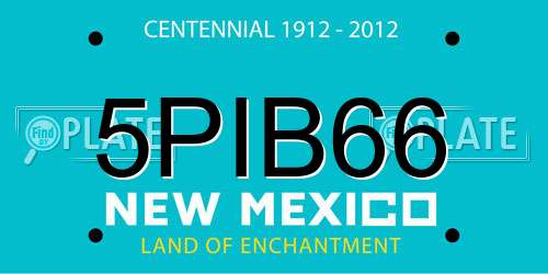 5PIB66 New Mexico License Plate