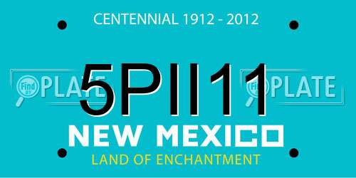 5PII11 New Mexico License Plate