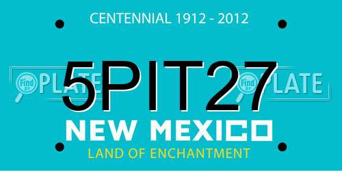 5PIT27 New Mexico License Plate