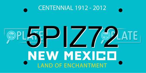 5PIZ72 New Mexico License Plate