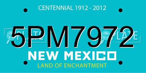 5PM7972 New Mexico License Plate