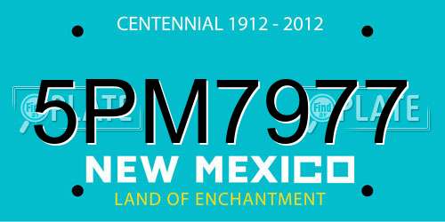 5PM7977 New Mexico License Plate