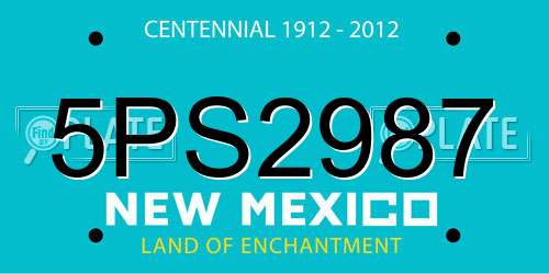 5PS2987 New Mexico License Plate