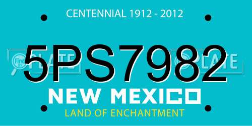5PS7982 New Mexico License Plate