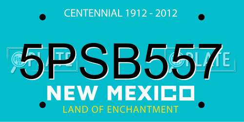 5PSB557 New Mexico License Plate