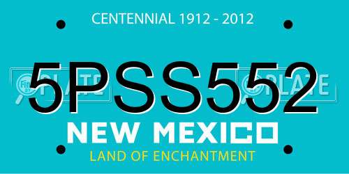 5PSS552 New Mexico License Plate
