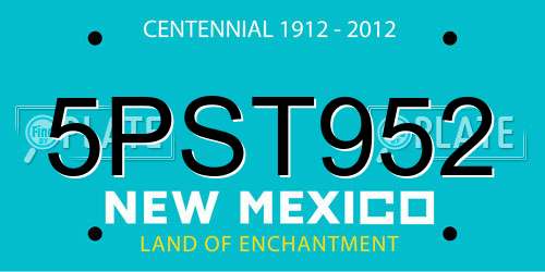 5PST952 New Mexico License Plate