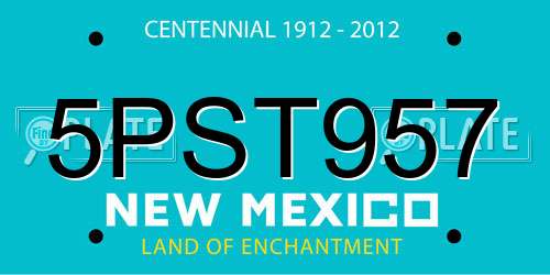 5PST957 New Mexico License Plate