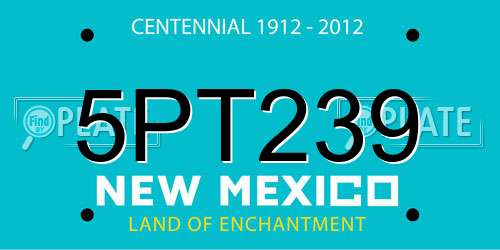 5PT239 New Mexico License Plate