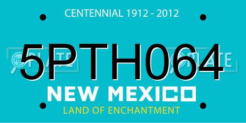 5PTH064 New Mexico License Plate