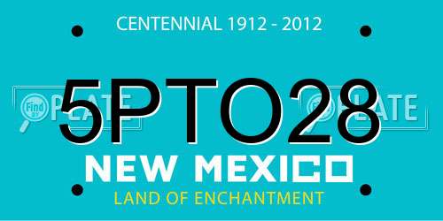 5PTO28 New Mexico License Plate