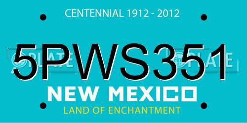 5PWS351 New Mexico License Plate