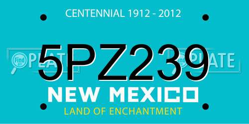 5PZ239 New Mexico License Plate