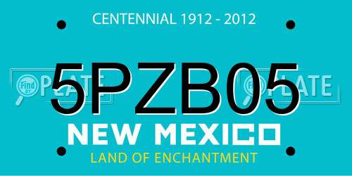 5PZB05 New Mexico License Plate