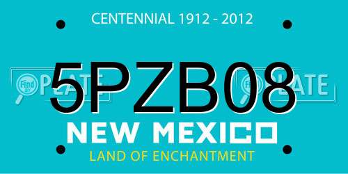 5PZB08 New Mexico License Plate