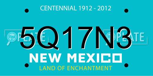5Q17N3 New Mexico License Plate