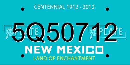 5Q50712 New Mexico License Plate