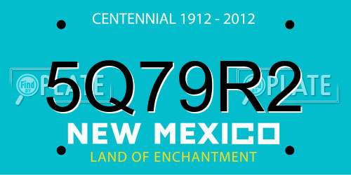 5Q79R2 New Mexico License Plate