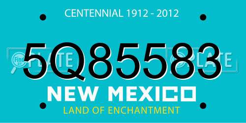 5Q85583 New Mexico License Plate