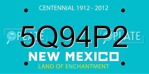 5Q94P2 New Mexico License Plate