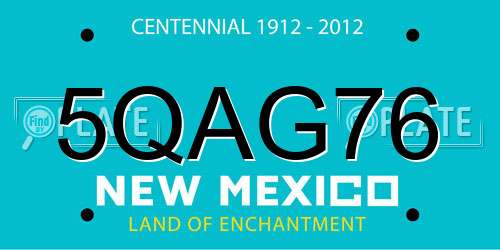5QAG76 New Mexico License Plate