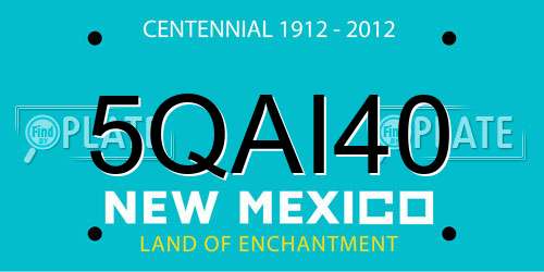 5QAI40 New Mexico License Plate